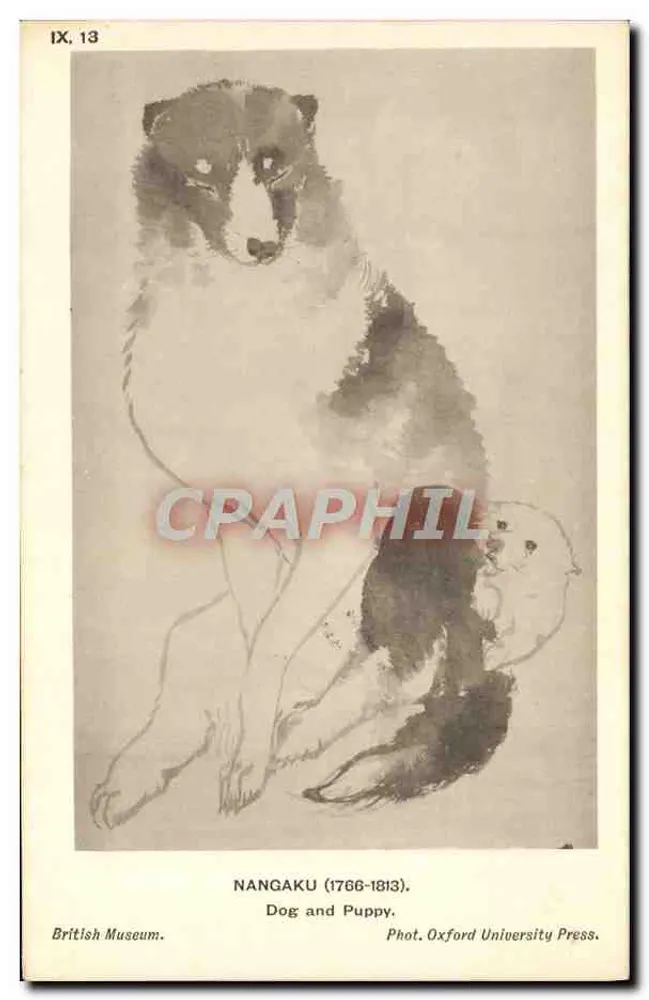 Hund und Welpen — Nangaku (1766-1813) — Oxford University Press - Vorderseite