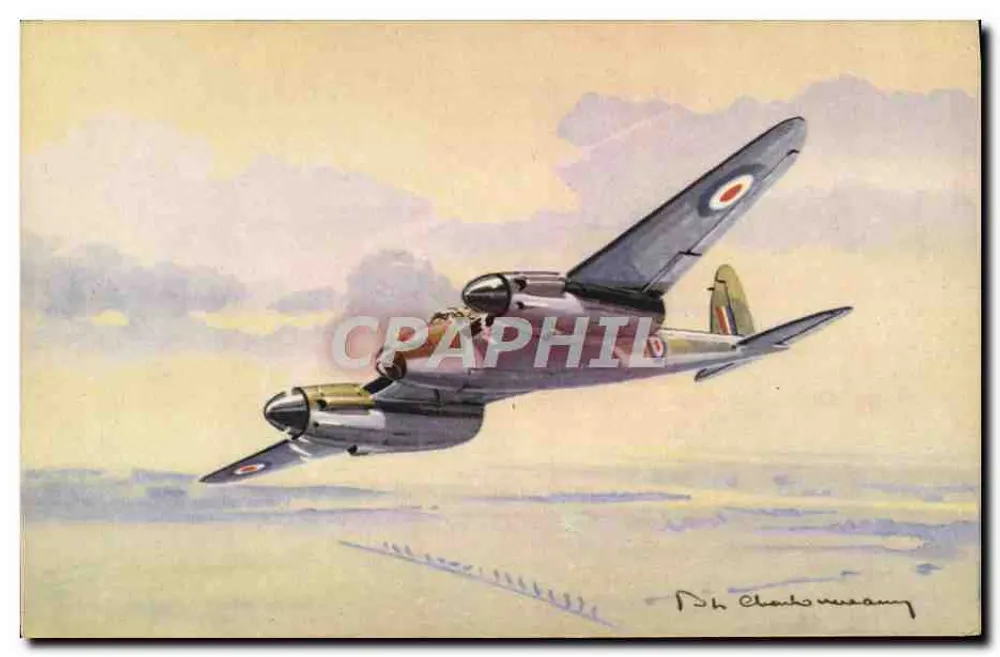 Avião de Caça Mosquito — De Havilland DH-96 — editor AEC Paris, n°17 - Frente