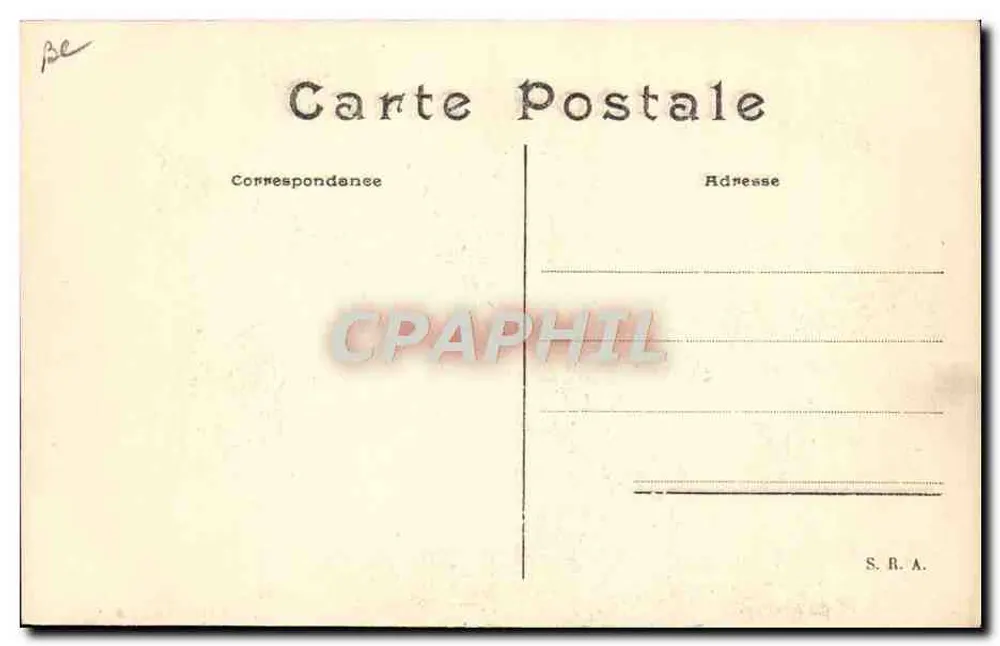 Hubert Latham — vlieger — tekening van de Sabrinigue, n°2 - Achterkant