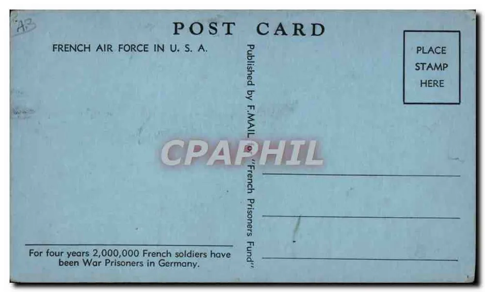 Erster Flug... — 1944 — Zeichnung von T. Hoaing — Verlag F.MAIL - Rückseite