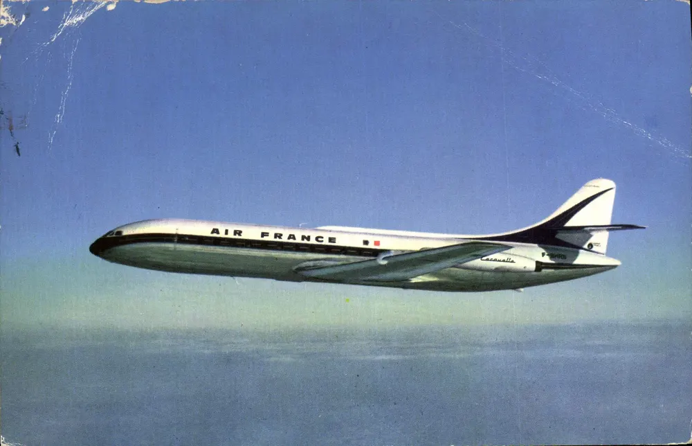 Air France Caravelle — Erster reiner Jetsitzflieger — Photo Bulle (Air France) Ref. 21383 - Vorderseite