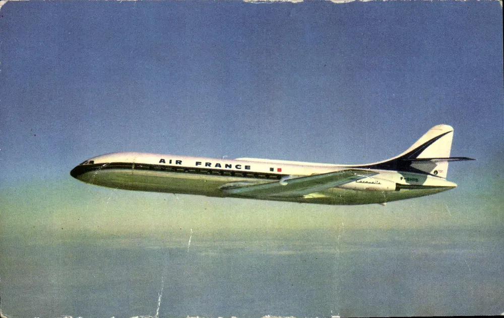 Air France Caravelle — Erster reiner Jetsitzflieger — Photo Bullé (Air France) - Ref. 21381 - Vorderseite
