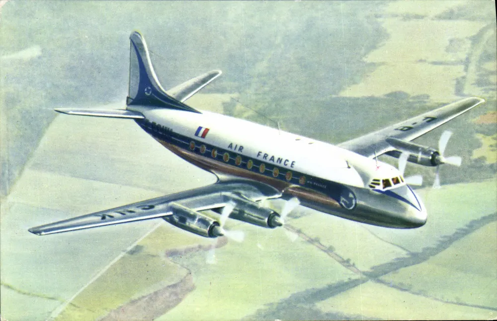 Air France Vickers Viscount Flugzeug — Verlag SAPPHO Impr. - Vorderseite