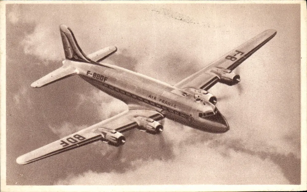 Douglas DC-4 — In Betrieb auf AIR FRANCE-Flugrouten — HAVAS - Vorderseite