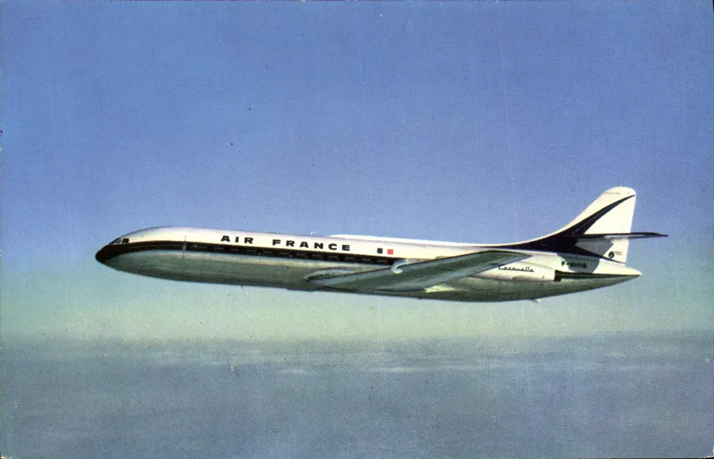 Air France Caravelle — Erstes reines Jet-Regionalflugzeug — Photo Bulté (Air France) Ref. 21383 - Vorderseite