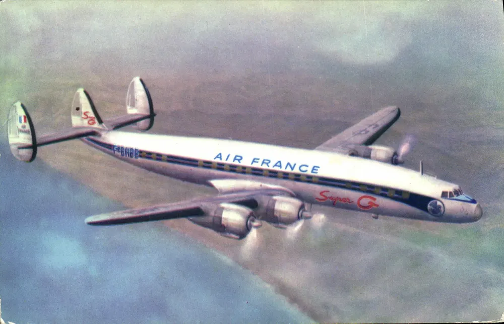 Air France Lockheed Super G Constellation — Luftfahrtwerbung — SAPHO Impr. - Vorderseite
