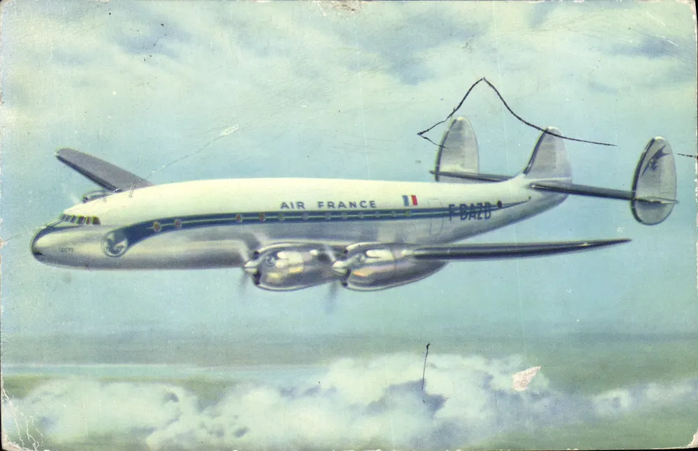 Avion Air France Lockheed Constellation — F-BAZD — éditeur SAPHO - Recto