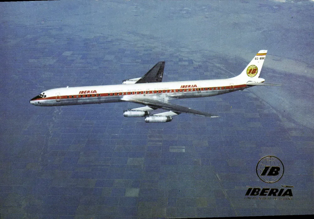 Avião Iberia DC-8 — Super DC-8/63 — Iberia Linias Aéreas de España - Frente