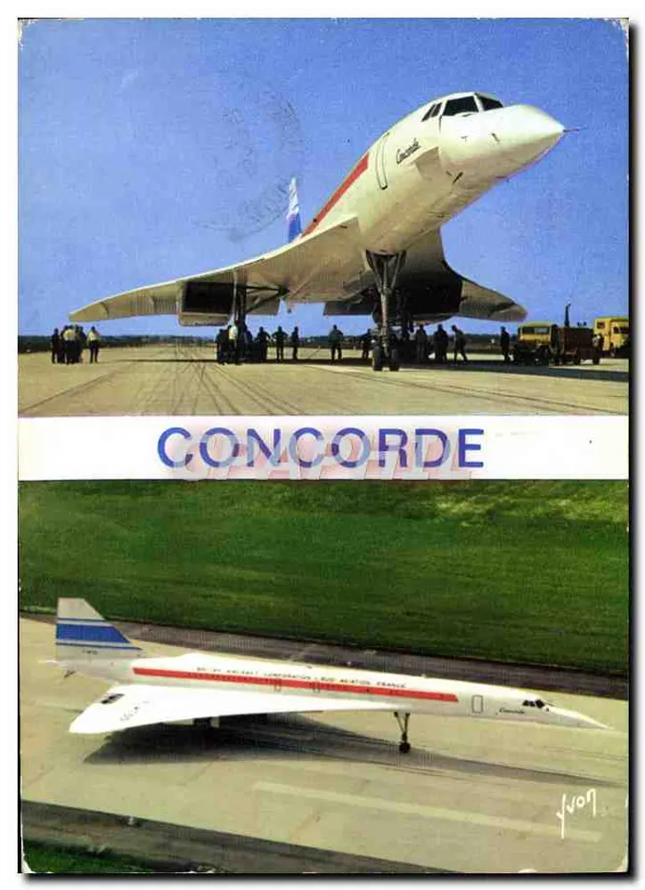 Concorde — avion supersonique Franco-Britannique — éditeur Yvon, n° 9091 - Frente
