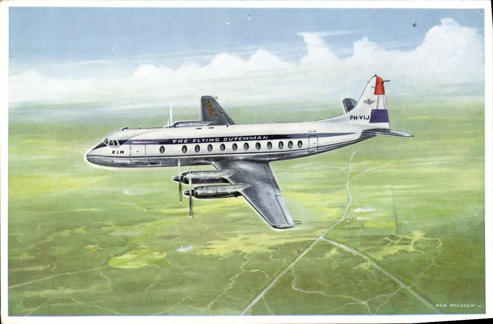 KLM The Flying Dutchman — Flugzeugzeichnung — Van Heusden - Vorderseite