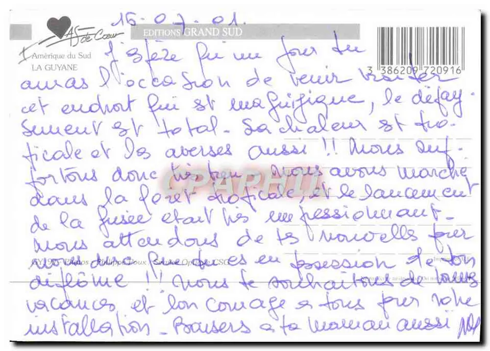 Guiana — Museu do Espaço — Edições Grand Sud - Verso