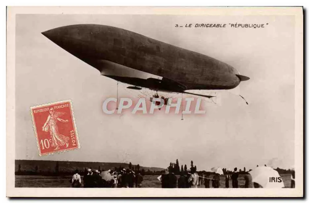 O dirigível "République" — Paris, 1910 — Iris - Frente