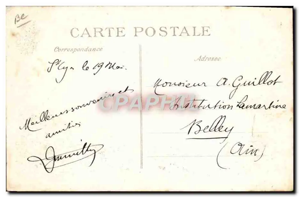 O "SPIESS" 1º Dirigeável rígido francês em pleno voo — Ofertado por M. Spiess à Armada Francesa durante a perda da República — Editor BID - Verso
