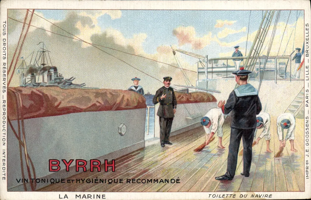 Die Marine — Tonic- und hygienisches Wein empfohlen — J.E. Goossens, Paris-Lille-Brüssel - Vorderseite