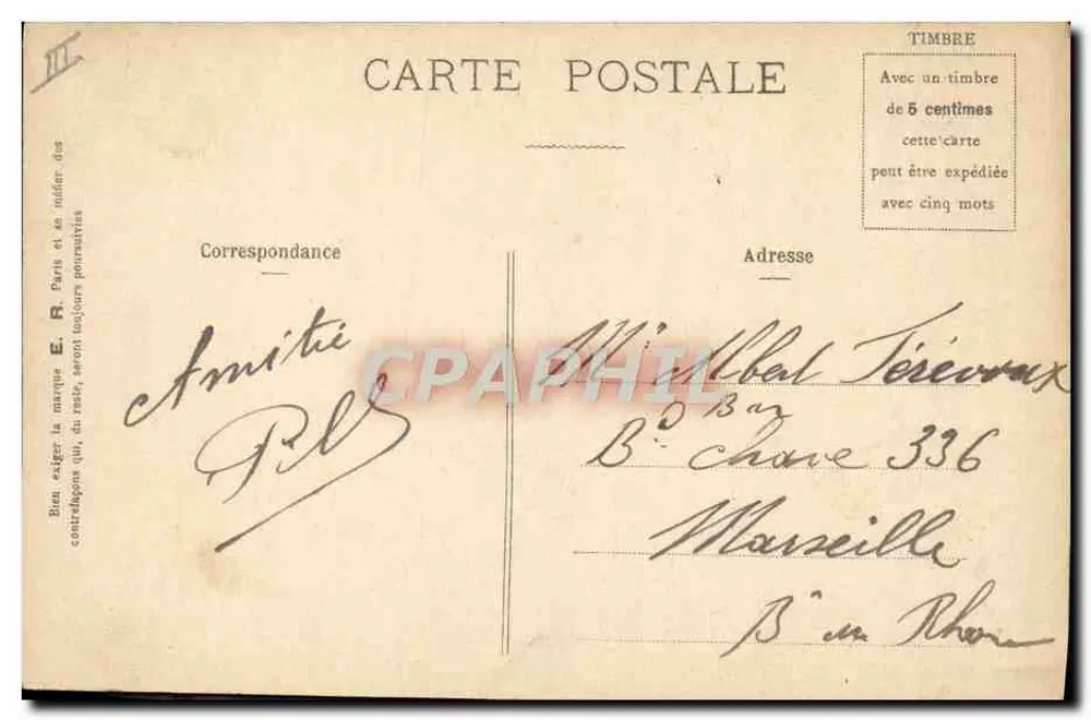 Matrosen in Formation — Bewegte Waffenmanöver — Tapfere Matrosen — E.R., Paris (Geschütztes Modell No. 92) - Rückseite