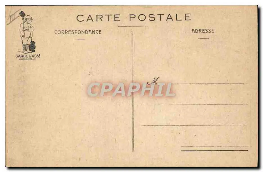 Les Lettres — scène de marins et officier — dessin de J.P. Fodéruil - Verso