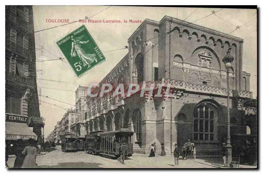 Toulouse. Rue Alsace-Lorraine, o Museu — editor desconhecido, número de série não visível - Frente