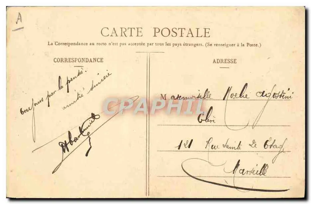 NANCY - Rue St-Dizier - Ponto Central — Trem n°50 — Imprimeries Réunies, Nancy - Verso