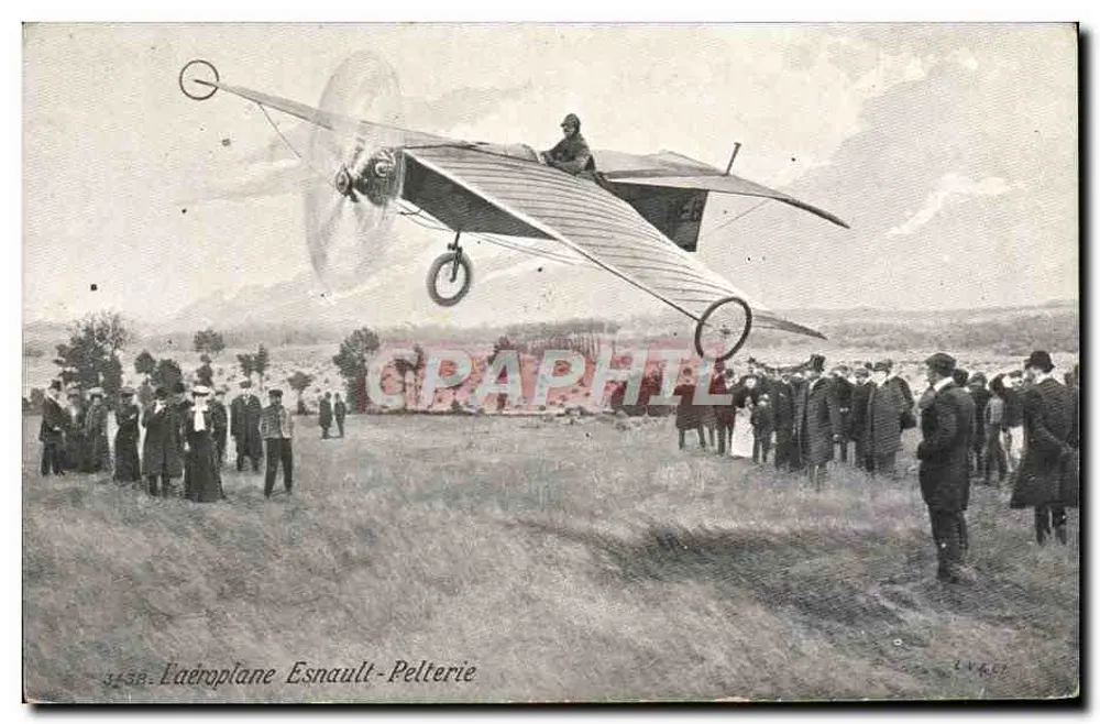Das Flugzeug Esnault-Pelterie — Flug über freiem Feld — Nr. 3458 - Vorderseite