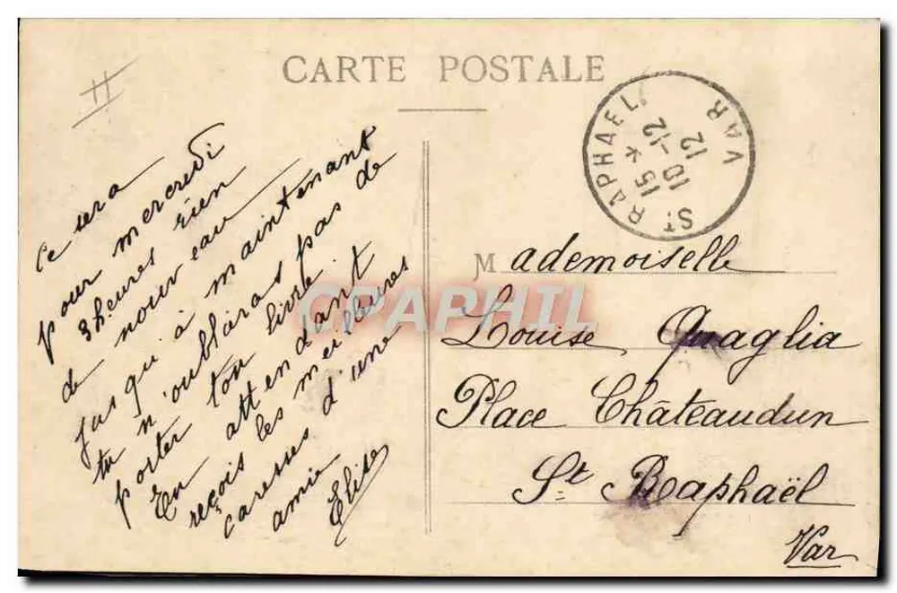 Pilot in der Luft — Lyon-Aviation 7-15 Mai 1910 — Hauvette-Michelin (Antoinette) — LL. - Rückseite