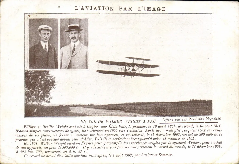 Um voo de Wilbur Wright em Pau — Ofertado pelos Produtos Nyrdahl - Frente