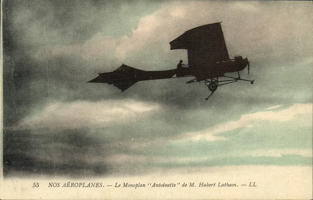 Der Monoplan "Antoinette" von Herrn Hubert Latham — Serie 55, Verlag LL - Vorderseite