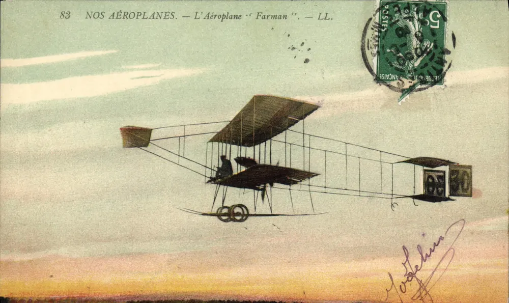 O Avião 'Farman' — LL. — Série 83 — Éditeur LL. - Frente