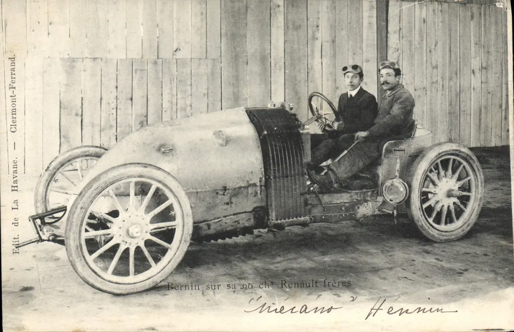 Bernin auf seinem 90 PS Renault Brüder — Verlag von La Havane, Clermont-Ferrand - Vorderseite