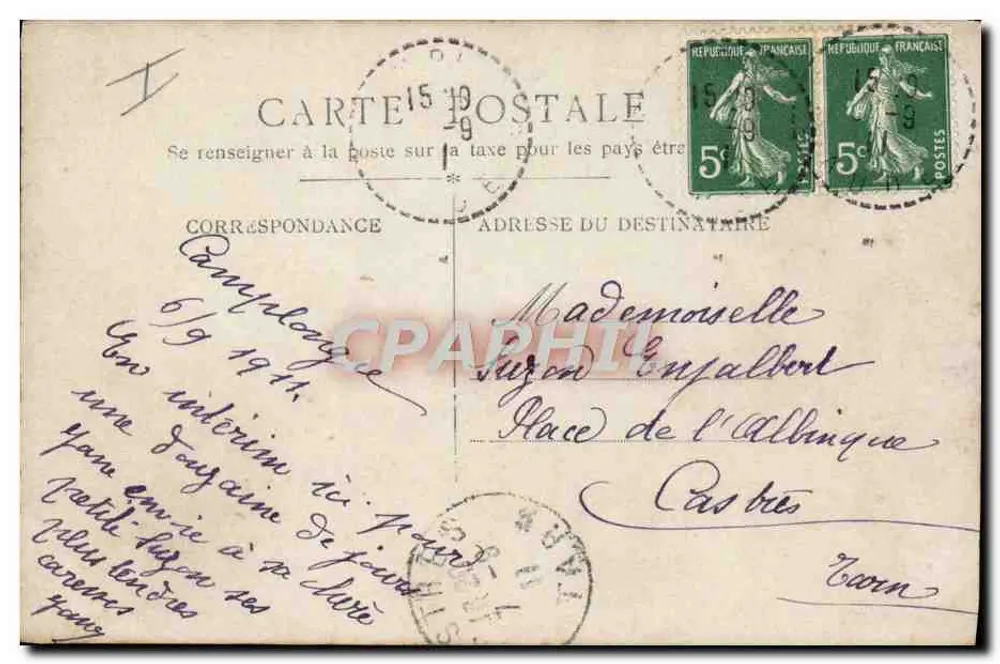 Carro antigo em uma floresta — ABN, n° 680 - Verso