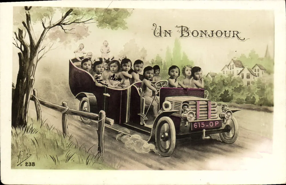 Kinder in einem Auto — Un Bonjour — Mille 238 - Vorderseite