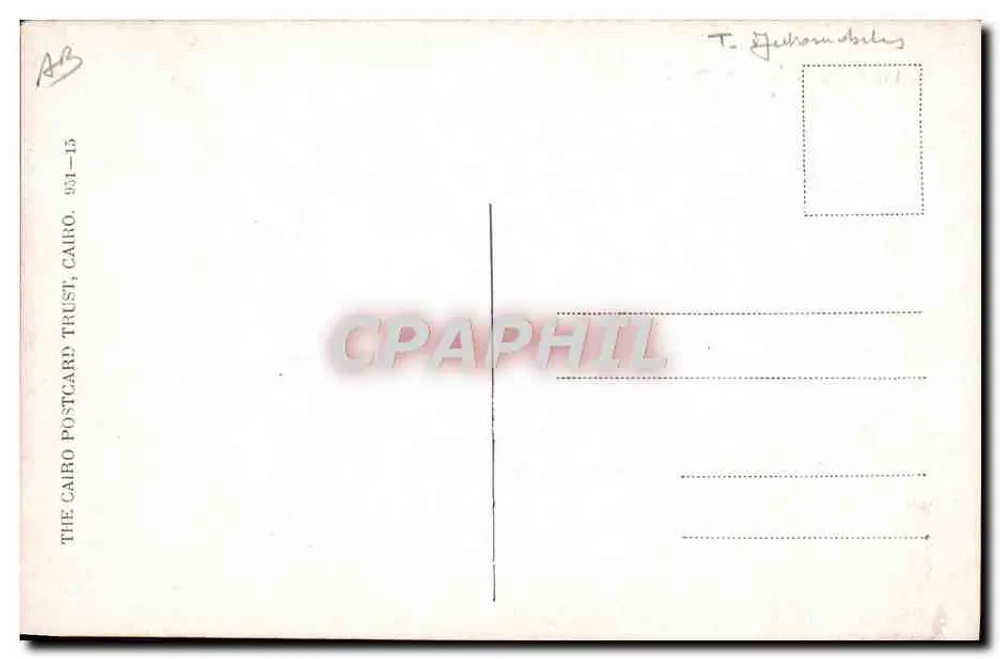 Zwei Wüsten-Schiffe — humoristische Illustration — The Cairo Postcard Trust, n° 931-15 - Rückseite