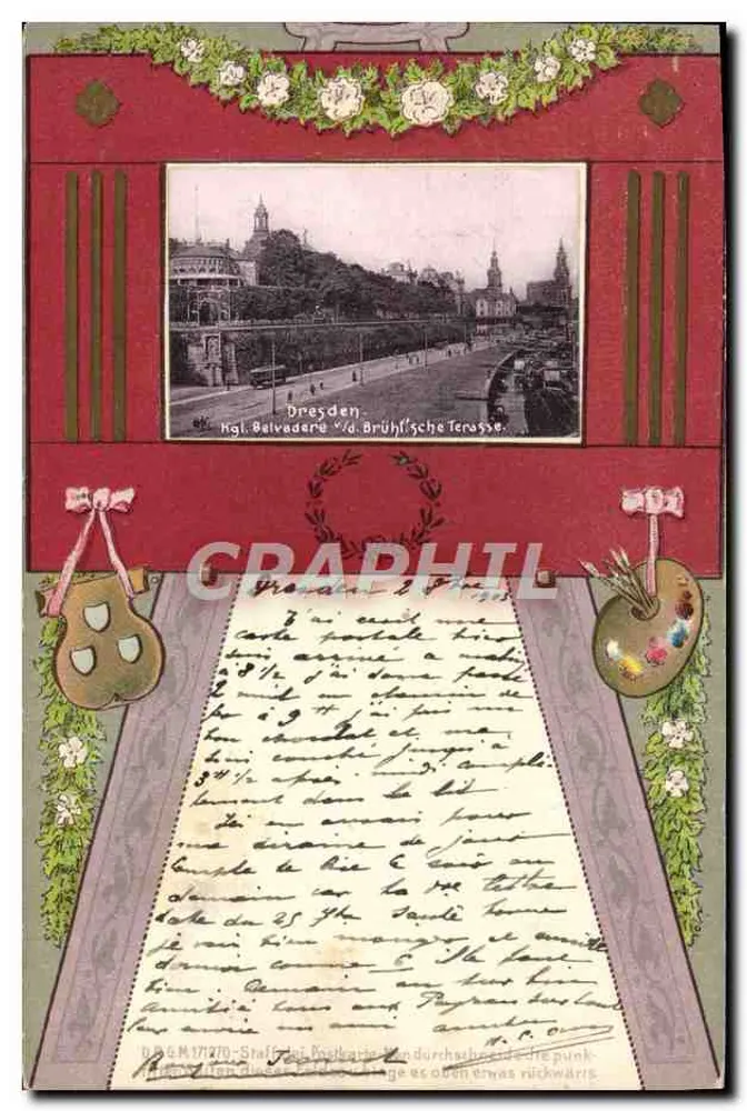ड्रेसडेन - Kgl. Belvédère v/d. Brühlsche Terrasse — एडिटर Theo. Stafleu, संख्या 171270 - आगे