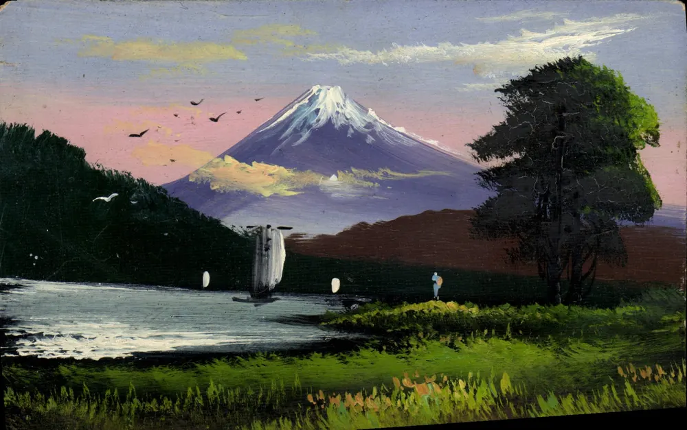 Mount Fuji — Landschaft am Abend — Union Postale Universelle, n° 72281 - Vorderseite