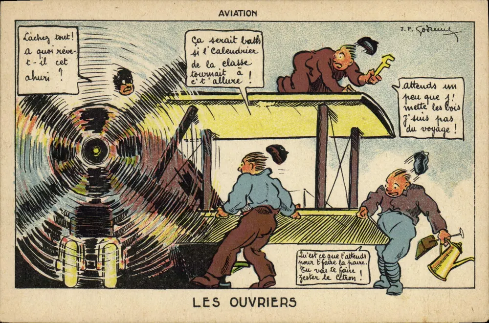 Die Arbeiter — Luftfahrt — J.P. Gofrieu - Vorderseite