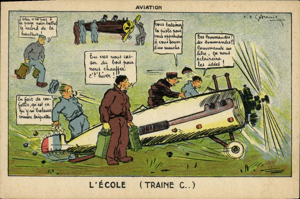 Aviation — Die Schule (Lehrer C.) — T.P. Géfreuille - Vorderseite