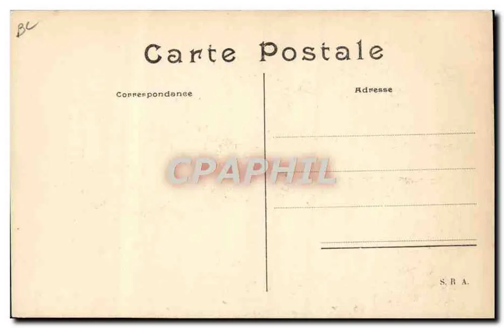 Pilot auf einem Curtiss-Flugzeug — Karikatur — Zeichnung von Talbiringue - Rückseite
