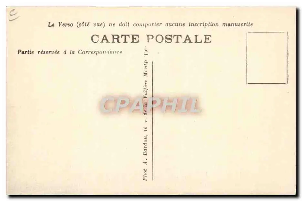 Amphibienflugzeug F.B.A. — Fotografie — Foto von A. Bardon, 16, rue de la Vallière, Montpellier - Rückseite