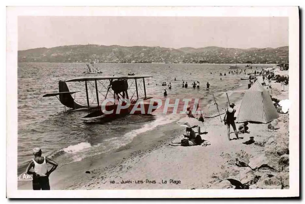 Juan-les-Pins — Die Strandpromenade — Verlag G. Micheau, n° 118 - Vorderseite