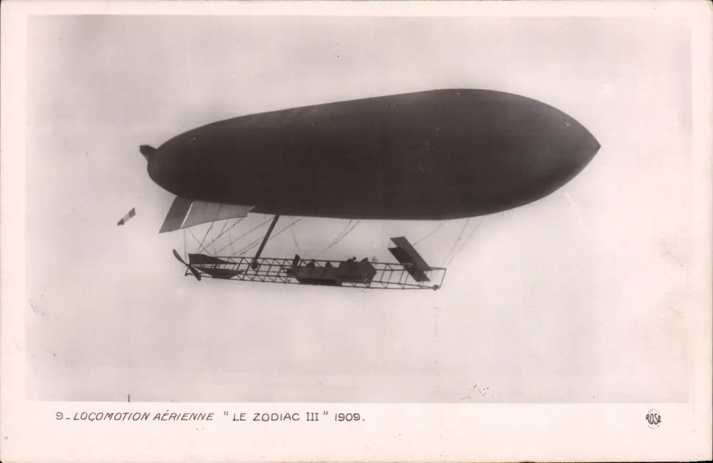 L’airship « Le Zodiac III » — 1909 — Edizione Rose - Recto