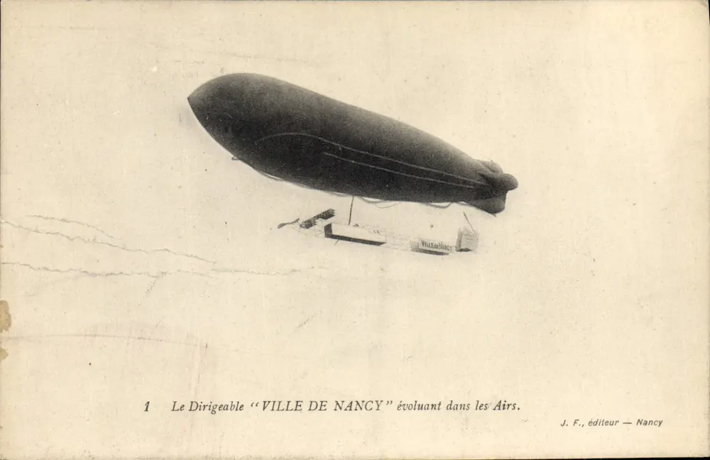 Dirigible "VILLE DE NANCY" — in der Luft — J. F., Verlag — Nancy - Vorderseite