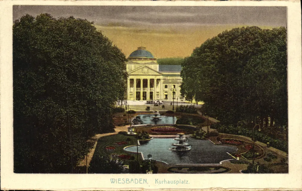 Wiesbaden — Kurhausplatz — editor não identificado, número de série não visível - Frente