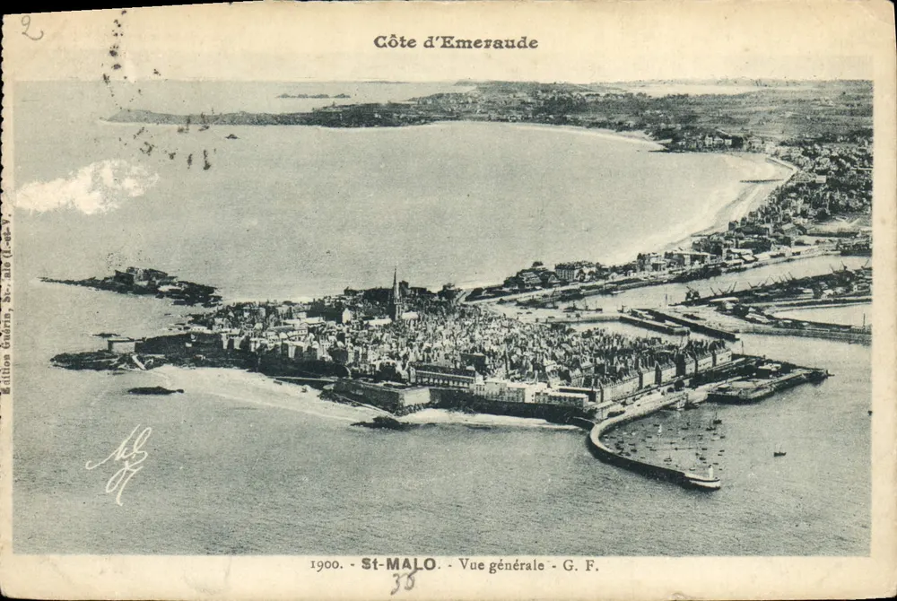 St-Malo - Costa da Esmeralda - Vista geral - Edição Gudrin, n°38 - Frente