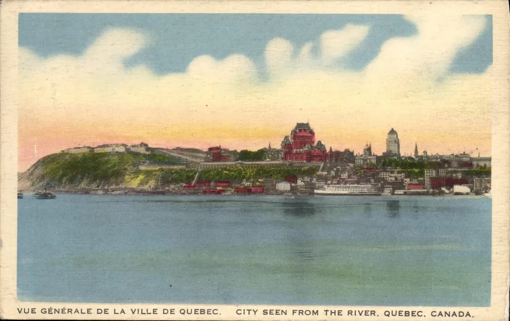 Allgemeiner Blick auf die Stadt Québec — Stadt aus der Sicht des Flusses, Québec, Kanada — Librairie Garneau, n°401 - Vorderseite