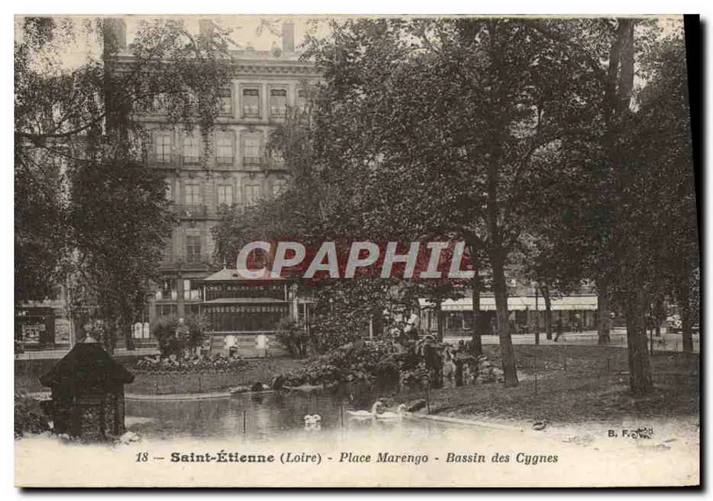 Saint-Étienne (Loire) - Place Marengo - Bassin des Cygnes — B. F. (Verlag) - Vorderseite