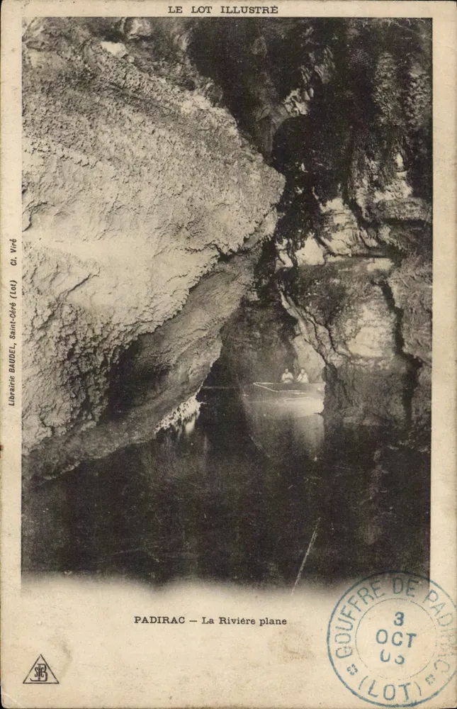 Padirac — La Rivière plane — Gouffre de Padirac (Lot) — Librairie BAUDEL, Saint-Céré (Lot) - Frente