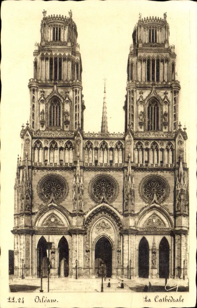 Orléans — A Catedral — LL.24 — Editor: Des Arts Fotógrafo, Orléans - Frente