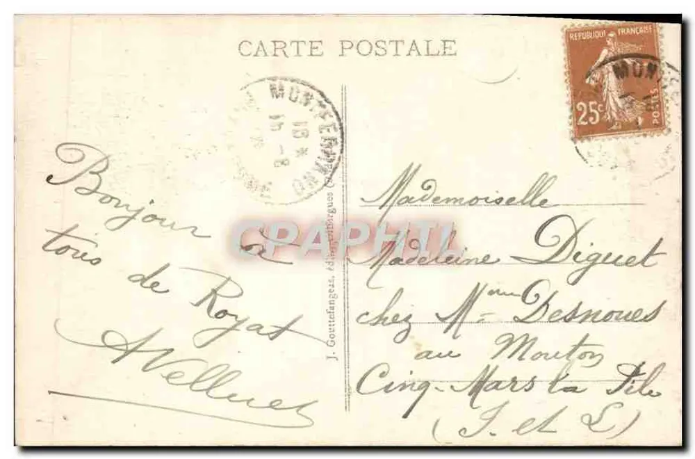 Royat — Vista pitoresca — g. d'o. - 1177 - Verso