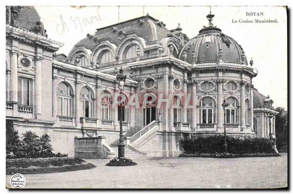 Royan — El Casino Municipal — Editor: Nouvelles Galeries - Anverso