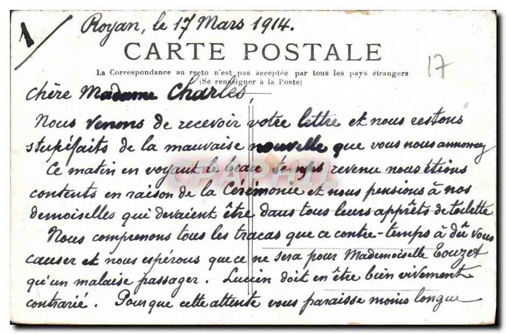 Royan — El Casino Municipal — Editor: Nouvelles Galeries - Reverso
