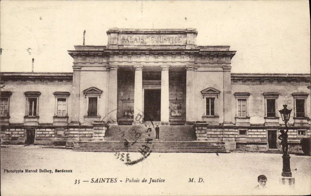 Saintes - Palácio de Justiça — Fototipia Marcel Delboy, Bordeaux, n°35 - Frente